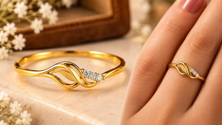 1 Gram Gold Ring Design Lightweight Daily Wear